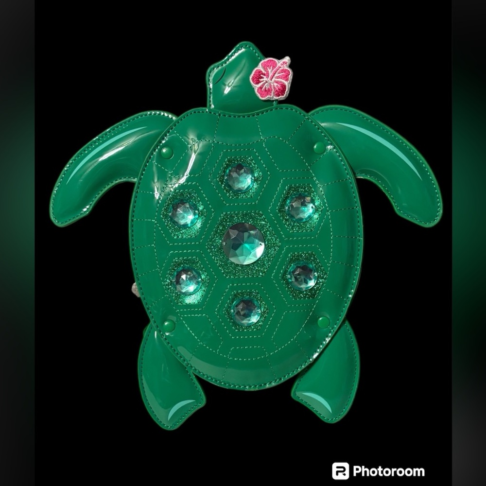 Betsey Johnson Green Turtle Crossbody Bag